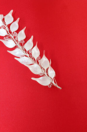 Çiçekli Sedef Gelin Tacı. Gelin Saç Aksesuarı. Nişan Saç Aksesuarı. Söz Nikah Kına Saç Aksesuarları