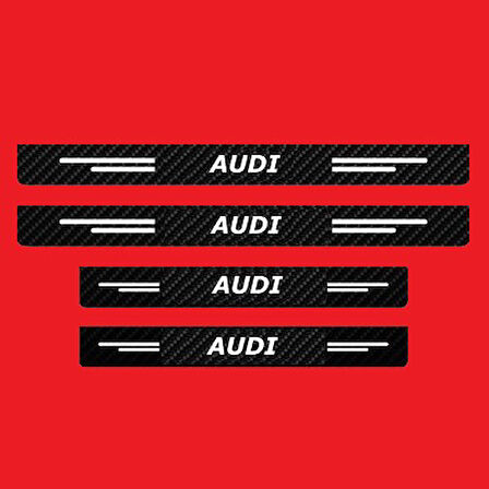 Audi Modelleri İçin Uyumlu Grafen Karbon Oto Kapı Eşiği 4 Adet