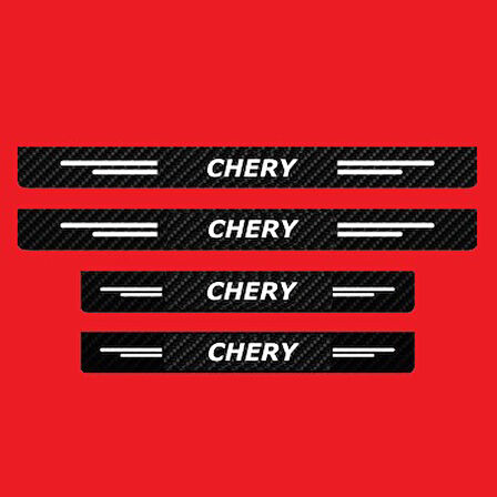 Chery Modelleri İçin Uyumlu Grafen Karbon Oto Kapı Eşiği 4 Adet