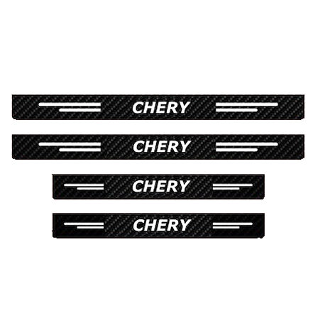 Chery Modelleri İçin Uyumlu Grafen Karbon Oto Kapı Eşiği 4 Adet