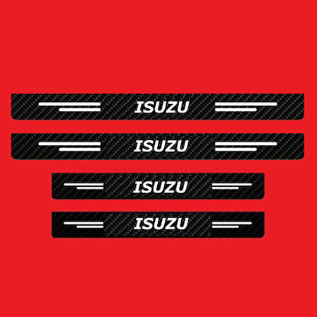 Isuzu Modelleri İçin Uyumlu Grafen Karbon Oto Kapı Eşiği 4 Adet
