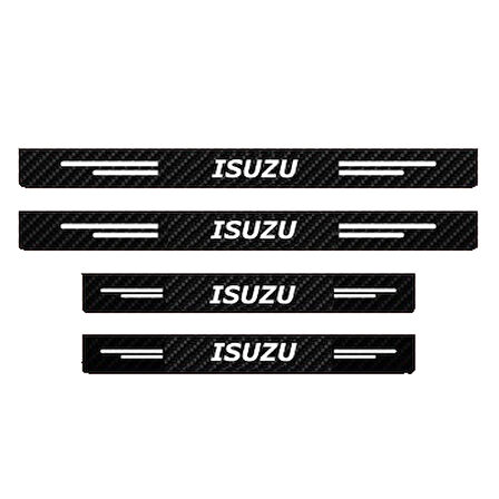 Isuzu Modelleri İçin Uyumlu Grafen Karbon Oto Kapı Eşiği 4 Adet