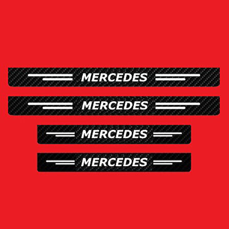 Mercedes Modelleri İçin Uyumlu Grafen Karbon Oto Kapı Eşiği 4 Adet