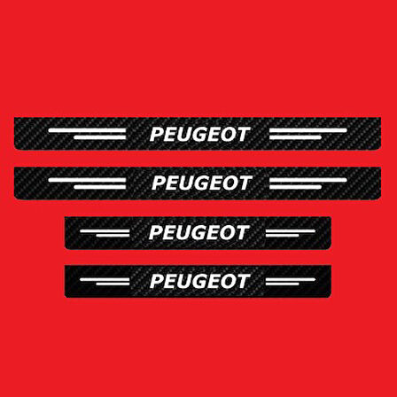 Peugeot Modelleri İçin Uyumlu Grafen Karbon Oto Kapı Eşiği 4 Adet