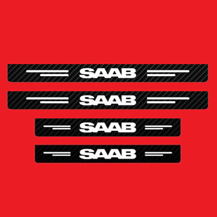 Saab Modelleri İçin Uyumlu Grafen Karbon Oto Kapı Eşiği 4 Adet