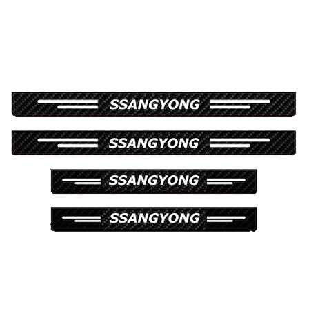 Ssangyong Modelleri İçin Uyumlu Grafen Karbon Oto Kapı Eşiği 4 Adet