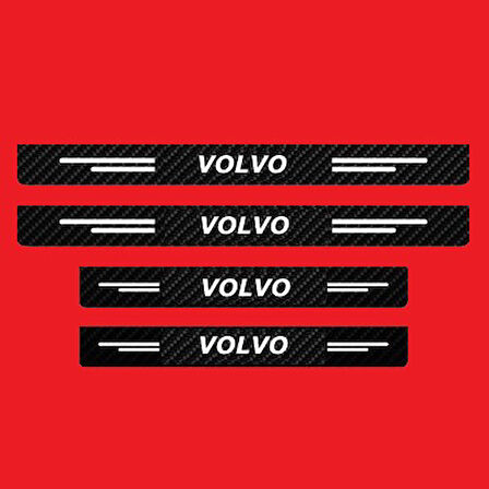 Volvo Modelleri İçin Uyumlu Grafen Karbon Oto Kapı Eşiği 4 Adet