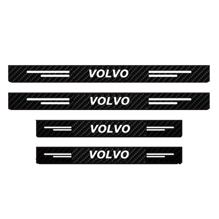 Volvo Modelleri İçin Uyumlu Grafen Karbon Oto Kapı Eşiği 4 Adet