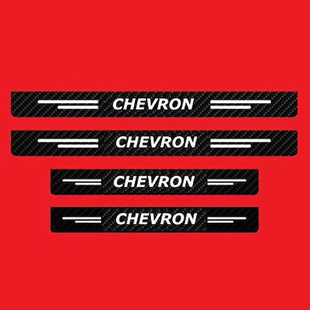 Chevron Modelleri İçin Uyumlu Grafen Karbon Oto Kapı Eşiği 4 Adet