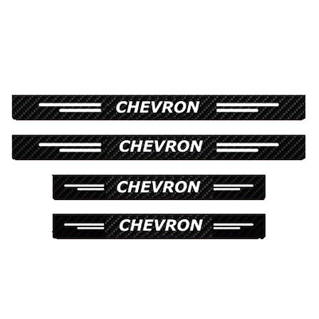 Chevron Modelleri İçin Uyumlu Grafen Karbon Oto Kapı Eşiği 4 Adet