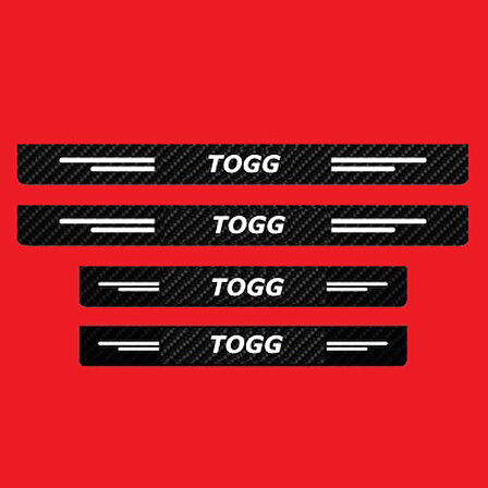 Togg Modelleri İçin Uyumlu Grafen Karbon Oto Kapı Eşiği 4 Adet