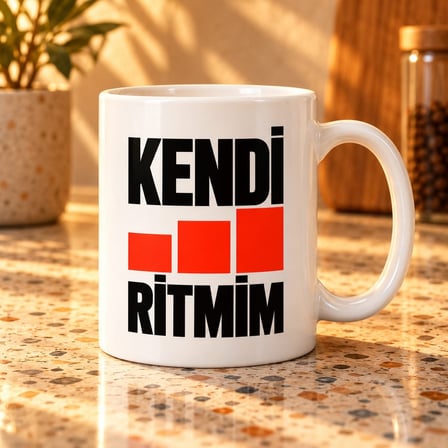 Kendi Ritmim Tasarımlı Porselen Kupa - MODEL 688