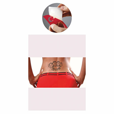 Aşkın Yumruğu Muşta  Tattoo Geçici Dövme Şablonları Kına Kalıpları