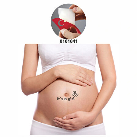 Bebek Partisi Kız Çocuğu  Tattoo Geçici Dövme Şablonları Kına Kalıpları