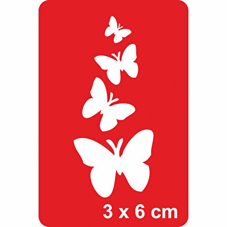 Kelebek Kardeşliği Tattoo Geçici Dövme Şablonları Kına Kalıpları