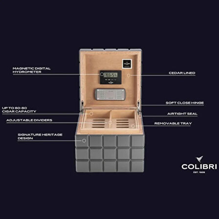 Colibri Heritage Cube Humidor HU125T6