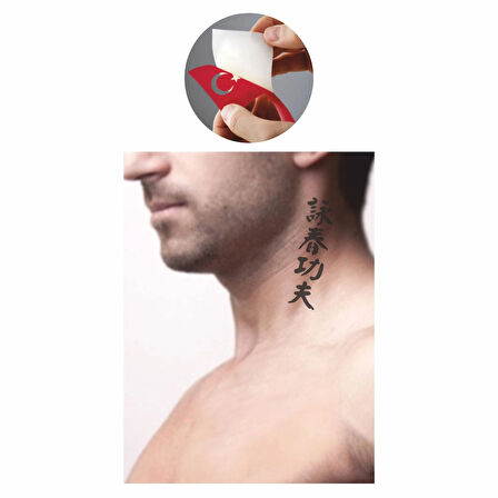 Çince Söz Tattoo Geçici Dövme Şablonları Kına Kalıpları