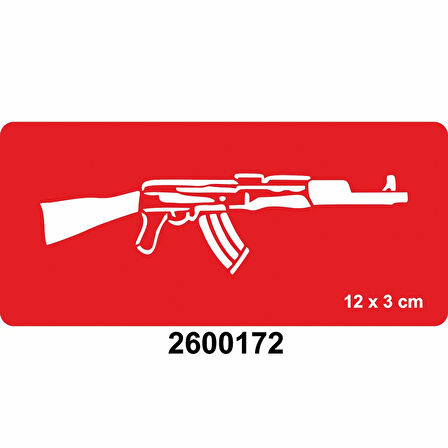 Ak-47 Kalaşnikof Keleş Tattoo Geçici Dövme Şablonları Kına Kalıpları