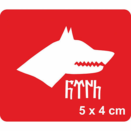 Göktürkçe Bozkurt  Tattoo Geçici Dövme Şablonları Kına Kalıpları