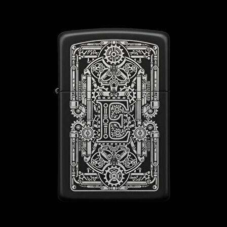 Benzinli Çakmak Ejderha Figürlü E Harfli Tasarım - V87