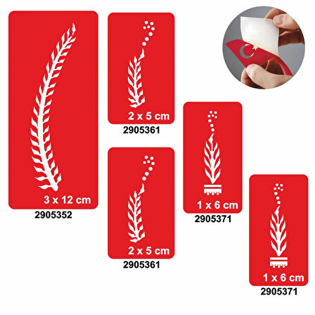 Aşk Merdiveni 5'li Set Geçici Dövme Kına Şablonu