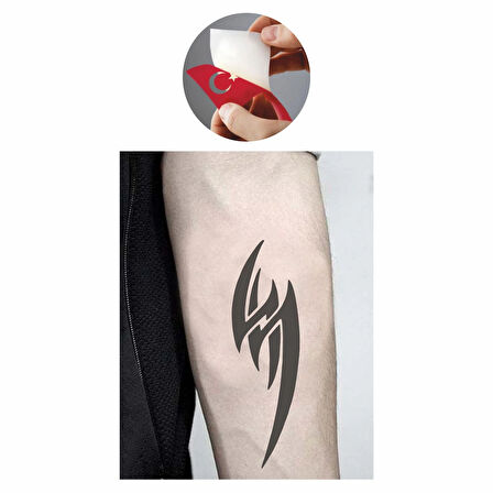 Tribal  Büyük Şimşek Tattoo Geçici Dövme Şablonları Kına Kalıpları