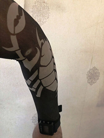 Çift Kol Giyilebilir Dövme Akrep Desenler Tattoo Sleeve