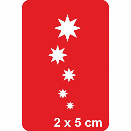 Işıldayan Yıldızlar Tattoo Geçici Dövme Şablonları Kına Kalıpları