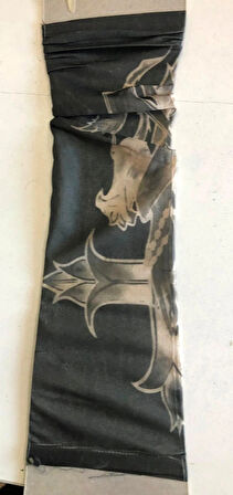 Çift Kol Giyilebilir Dövme Siyah Güllü Desenler