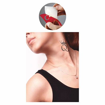 Lider Kraliçe Tacı Tattoo Geçici Dövme Şablonları Kına Kalıpları