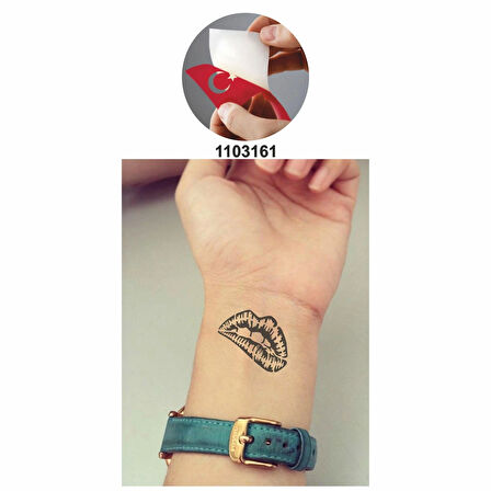 Dudak Isırtan Tattoo Geçici Dövme Şablonları Kına Kalıpları