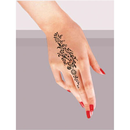 Kına Motifi 62 Tattoo Geçici Dövme Şablonları Kına Kalıpları