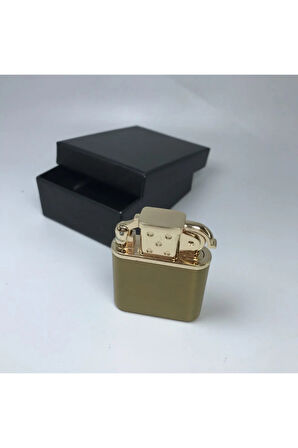 Ibikli Gazlı Metal Turbo Çakmak Gold