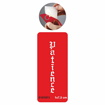 Patience Sabır Yazısı Gotik Tattoo Geçici Dövme Şablonları Kına Kalıpları