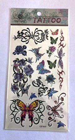 MinikKelebekler Yapıştırma Sticker Dövme Geçici Dövme Temporary Tattoos