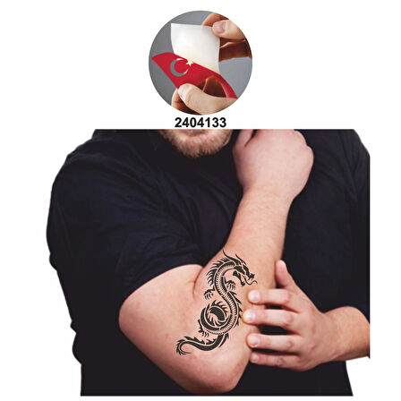 Anakonda Dragon Yılan Tattoo Geçici Dövme Şablonları Kına Kalıpları