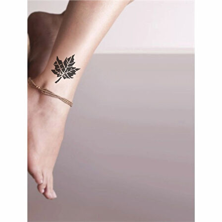 Çınar Yaprağı Tattoo Geçici Dövme Şablonları Kına Kalıpları