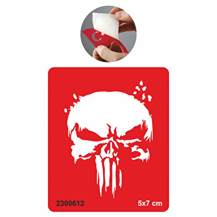 Cesur Kurukafa Tattoo Geçici Dövme Şablonları Kına Kalıpları