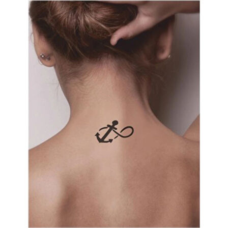 Sonsuz Deniz Aşkı Çapa  Tattoo Geçici Dövme Şablonları Kına Kalıpları