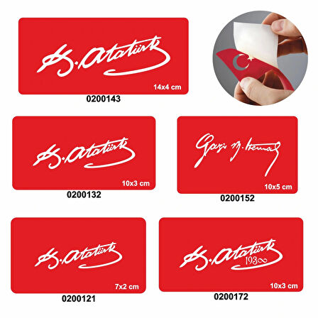 Atatürk 5'li Set Geçici Dövme Kına Şablonu