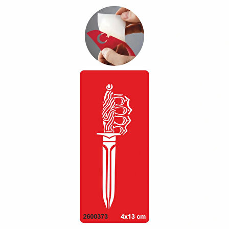 Muşta Kama Hançer  Tattoo Geçici Dövme Şablonları Kına Kalıpları