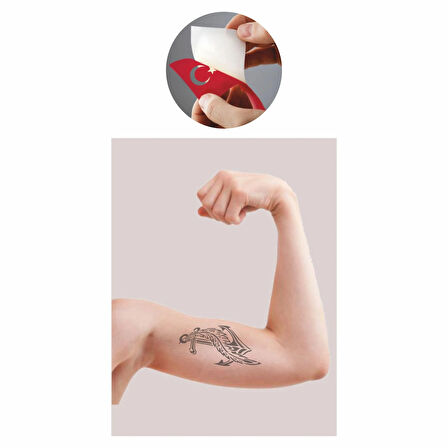 Deniz Tutkusu Çapa  Tattoo Geçici Dövme Şablonları Kına Kalıpları