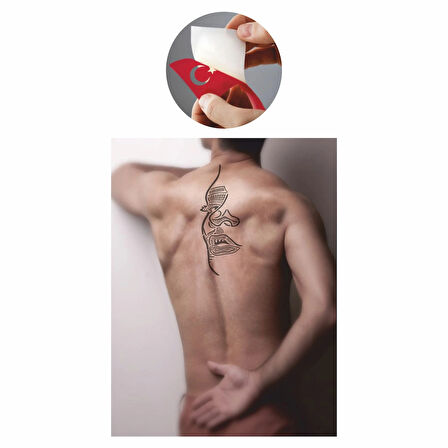 Kadın Ve Şehir Tattoo Geçici Dövme Şablonları Kına Kalıpları