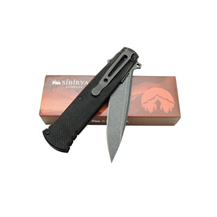 Sibirya Ayılı Çakı Siyah