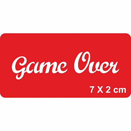 Oyun Bitti Yazısı Tattoo Geçici Dövme Şablonları Kına Kalıpları