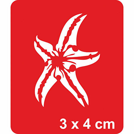 Deniz Yıldızı Tattoo Geçici Dövme Şablonları Kına Kalıpları