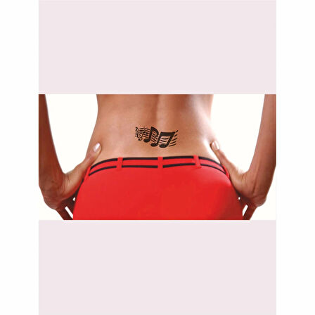 Notaların Dansı Tattoo Geçici Dövme Şablonları Kına Kalıpları