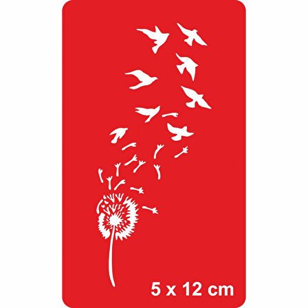 Tüyden Çıkan Kuşlar Karahindiba  Tattoo Geçici Dövme Şablonları Kına Kalıpları