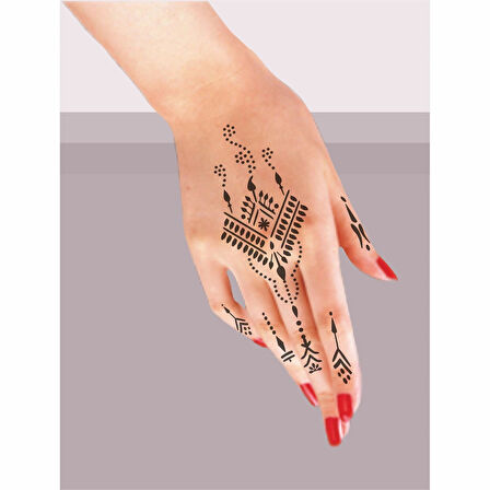 Mısır Motifi 5'li Set Geçici Dövme Kına Şablonu