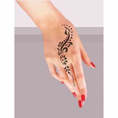 Kına Motifi 56 Tattoo Geçici Dövme Şablonları Kına Kalıpları